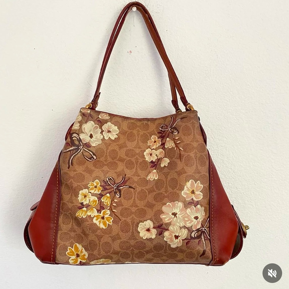 Coach ✨LIMITED EDITION ✨  EDIE floral Brown and Tan purse